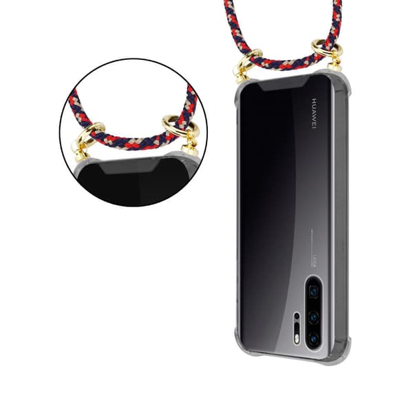 Huawei P30 PRO Suojakuori ketju Silikoni suojakotelo Gold Rings johto hihna ja irrotettava asia