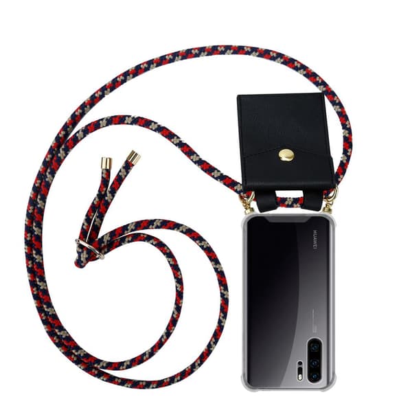 Huawei P30 PRO Suojakuori ketju Silikoni suojakotelo Gold Rings johto hihna ja irrotettava asia