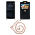 Pikkukuva 7 / 8: Nokia 6 2017 Suojakuori ketju Silikoni suojakotelo Gold Rings johto hihna ja irrotettava asia