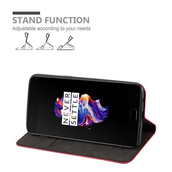 OnePlus 5 Fodral Skal Plånboksfodral Case med magnetisk stängning, ståfunktion och kortficka