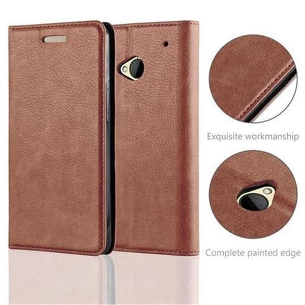 HTC ONE M7 Fodral Skal Plånboksfodral Case med magnetisk stängning, ståfunktion och kortficka