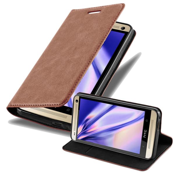 HTC ONE M7 Fodral Skal Plånboksfodral Case med magnetisk stängning, ståfunktion och kortficka