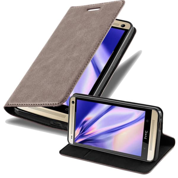HTC ONE M7 Fodral Skal Plånboksfodral Case med magnetisk stängning, ståfunktion och kortficka