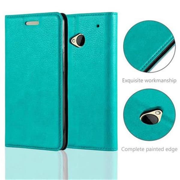 HTC ONE M7 Fodral Skal Plånboksfodral Case med magnetisk stängning, ståfunktion och kortficka