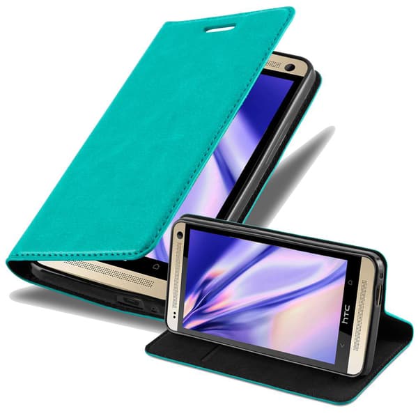 HTC ONE M7 Fodral Skal Plånboksfodral Case med magnetisk stängning, ståfunktion och kortficka