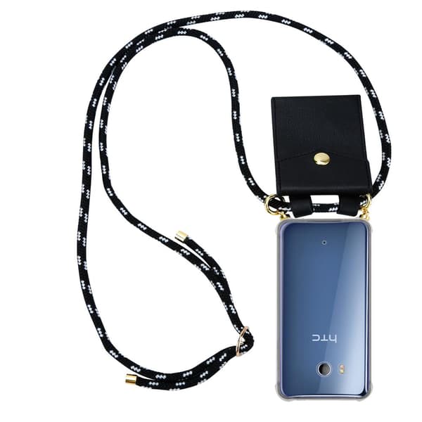 HTC OCEAN / U11 Suojakuori ketju Silikoni suojakotelo Gold Rings johto hihna ja irrotettava asia
