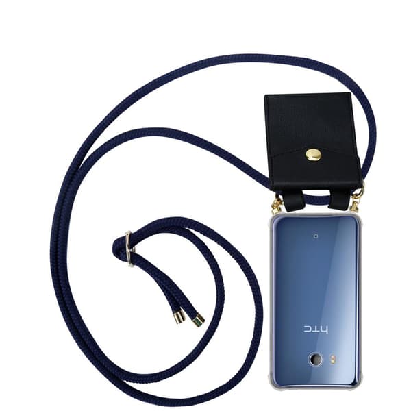 HTC OCEAN / U11 Suojakuori ketju Silikoni suojakotelo Gold Rings johto hihna ja irrotettava asia