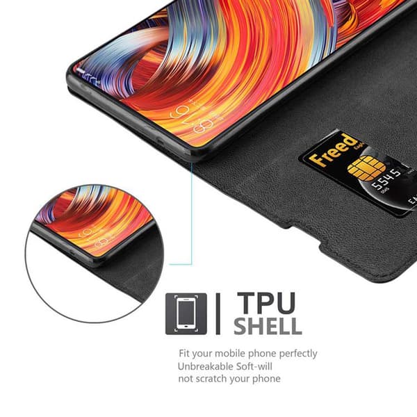 Xiaomi Mi MIX 2 Suojakotelo Suojakuori Lompakkokotelo Matkapuhelinkotelo jossa magneettisuljenta, jalusta-toiminto ja korttitasku