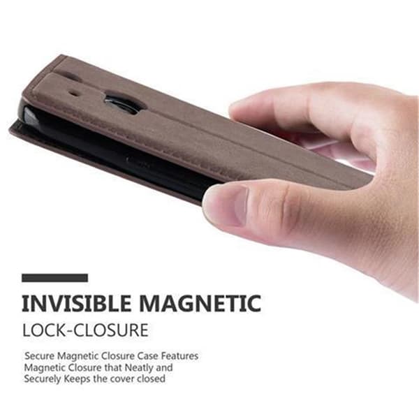 Lommebokdeksel til HTC ONE M8 Deksel med magnetisk lukking, stativfunksjon og kortlomme