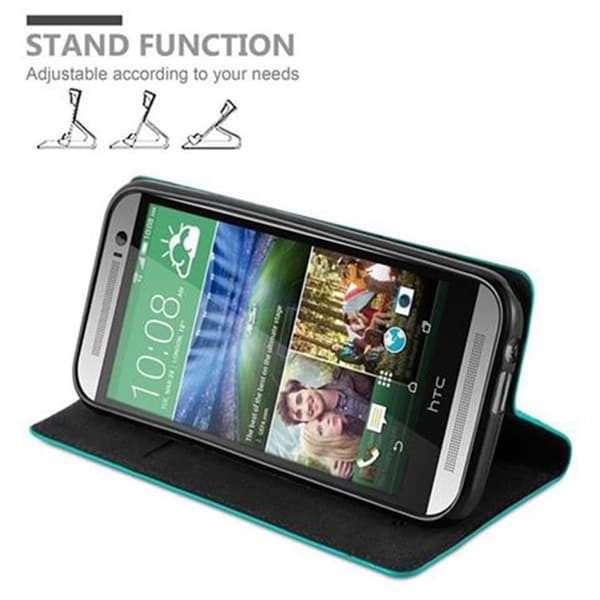Lommebokdeksel til HTC ONE M8 Deksel med magnetisk lukking, stativfunksjon og kortlomme