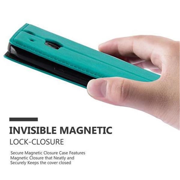 Lommebokdeksel til HTC ONE M8 Deksel med magnetisk lukking, stativfunksjon og kortlomme