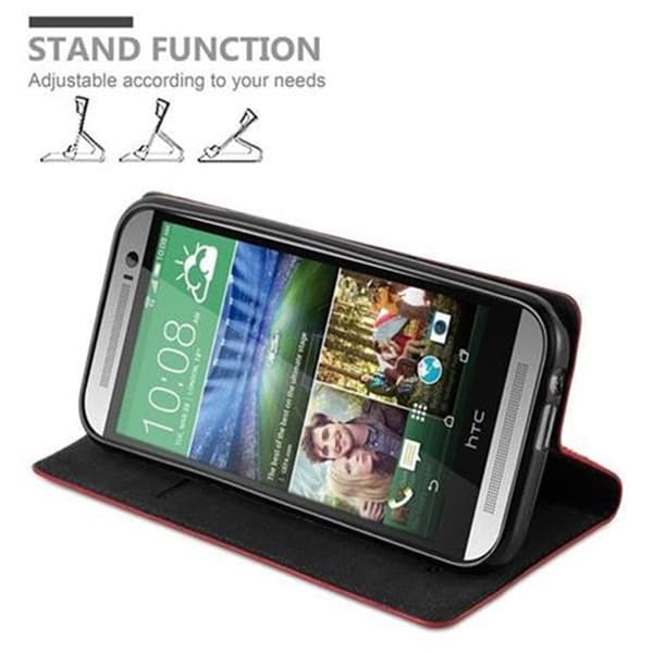 Lommebokdeksel til HTC ONE M8 Deksel med magnetisk lukking, stativfunksjon og kortlomme