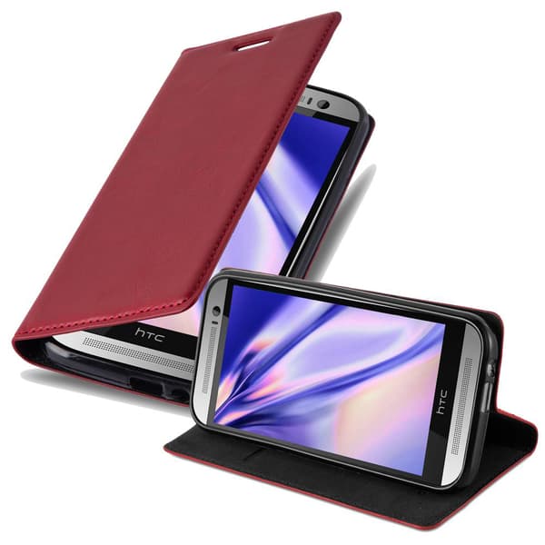 Lommebokdeksel til HTC ONE M8 Deksel med magnetisk lukking, stativfunksjon og kortlomme