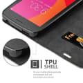 Pikkukuva 3 / 6: Lenovo A PLUS Suojakotelo Suojakuori Lompakkokotelo Matkapuhelinkotelo jossa magneettisuljenta, jalusta-toiminto ja korttitasku