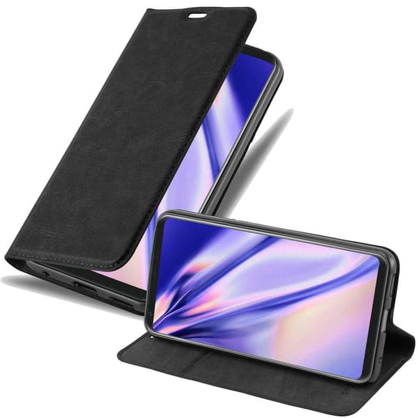 Lommebokdeksel til LG V30 / V30+ / V30S / V30S+ Deksel med magnetisk lukking, stativfunksjon og kortlomme NATTSORT