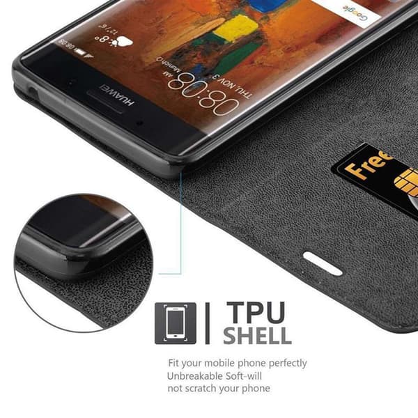 Lommebokdeksel til Huawei MATE 9 PRO Deksel med magnetisk lukking, stativfunksjon og kortlomme