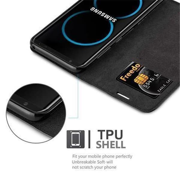 Samsung Galaxy S8 PLUS Suojakotelo Suojakuori Lompakkokotelo Matkapuhelinkotelo jossa magneettisuljenta, jalusta-toiminto ja korttitasku