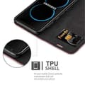 Pikkukuva 4 / 7: Samsung Galaxy S8 PLUS Suojakotelo Suojakuori Lompakkokotelo Matkapuhelinkotelo jossa magneettisuljenta, jalusta-toiminto ja korttitasku