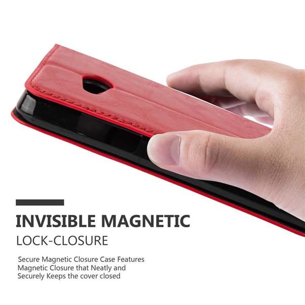 Lommebokdeksel til Nokia Lumia 550 Deksel med magnetisk lukking, stativfunksjon og kortlomme