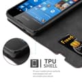 Miniatyrbilde 3 av 6: Lommebokdeksel til Nokia Lumia 550 Deksel med magnetisk lukking, stativfunksjon og kortlomme