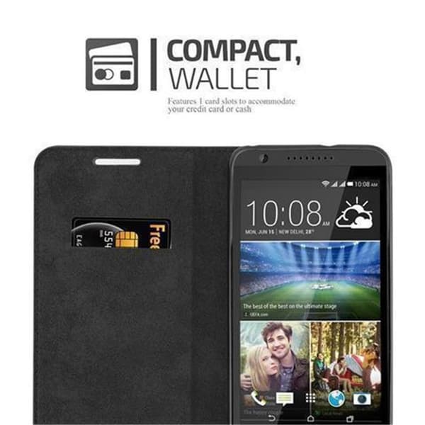 HTC Desire 820 Fodral Skal Plånboksfodral Case med magnetisk stängning, ståfunktion och kortficka