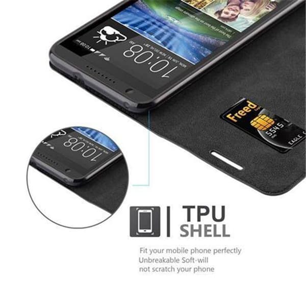 HTC Desire 820 Fodral Skal Plånboksfodral Case med magnetisk stängning, ståfunktion och kortficka