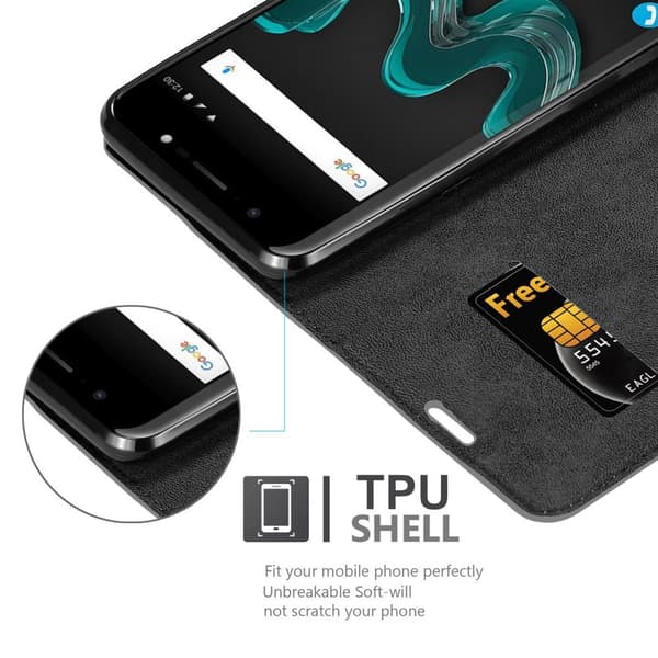 WIKO WIM Suojakotelo Suojakuori Lompakkokotelo Matkapuhelinkotelo jossa magneettisuljenta, jalusta-toiminto ja korttitasku
