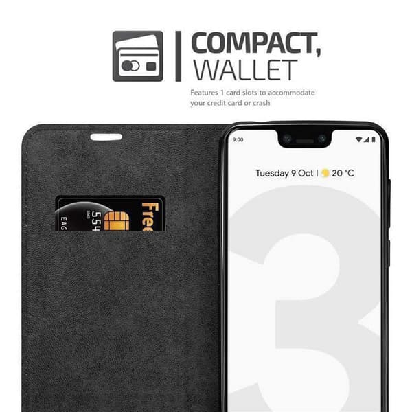 Lommebokdeksel til Google PIXEL 3 XL Deksel med magnetisk lukking, stativfunksjon og kortlomme