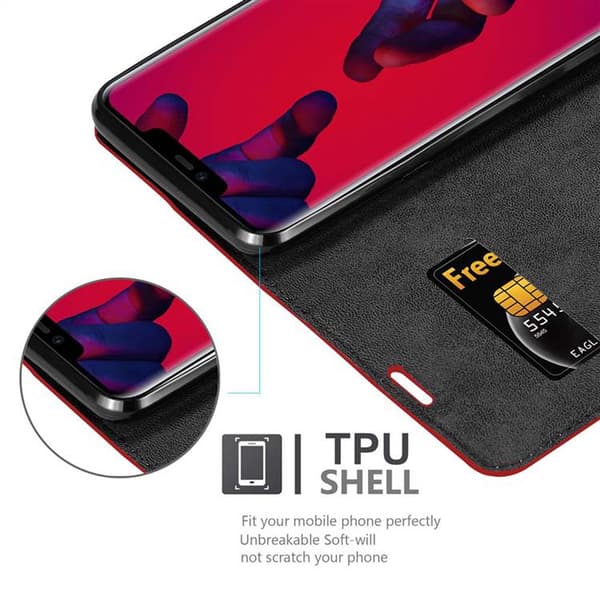 Huawei MATE 20 PRO Fodral Skal Plånboksfodral Case med magnetisk stängning, ståfunktion och kortficka