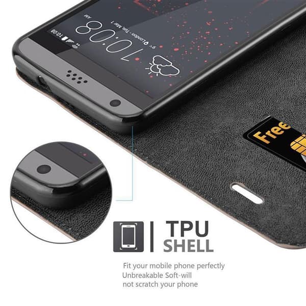 HTC Desire 530 / 630 Suojakotelo Suojakuori Lompakkokotelo Matkapuhelinkotelo jossa magneettisuljenta, jalusta-toiminto ja korttitasku