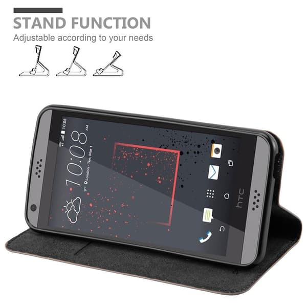 HTC Desire 530 / 630 Suojakotelo Suojakuori Lompakkokotelo Matkapuhelinkotelo jossa magneettisuljenta, jalusta-toiminto ja korttitasku