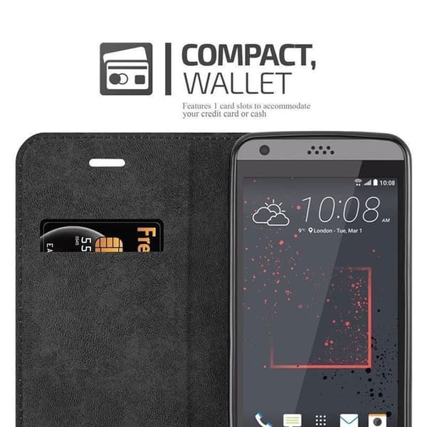 HTC Desire 530 / 630 Suojakotelo Suojakuori Lompakkokotelo Matkapuhelinkotelo jossa magneettisuljenta, jalusta-toiminto ja korttitasku