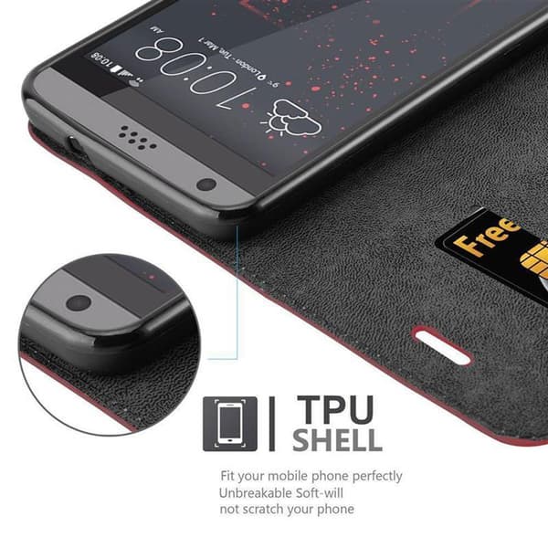 HTC Desire 530 / 630 Suojakotelo Suojakuori Lompakkokotelo Matkapuhelinkotelo jossa magneettisuljenta, jalusta-toiminto ja korttitasku