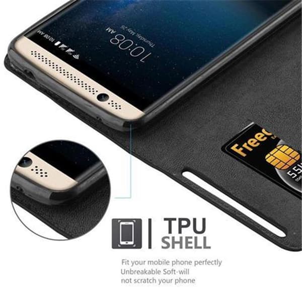 ZTE Axon 7 Fodral Skal Plånboksfodral Case med magnetisk stängning, ståfunktion och kortficka