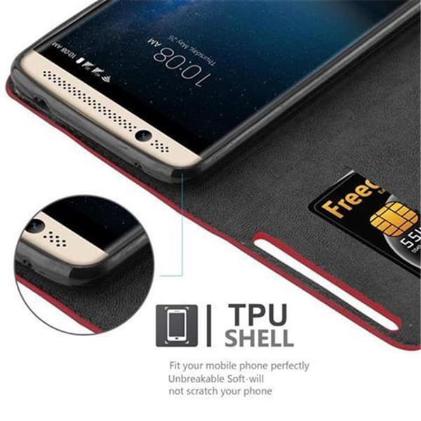 ZTE Axon 7 Fodral Skal Plånboksfodral Case med magnetisk stängning, ståfunktion och kortficka