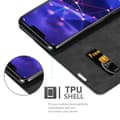 Miniatyrbild 4 av 8: Huawei MATE 20 LITE Fodral Skal Plånboksfodral Case med magnetisk stängning, ståfunktion och kortficka