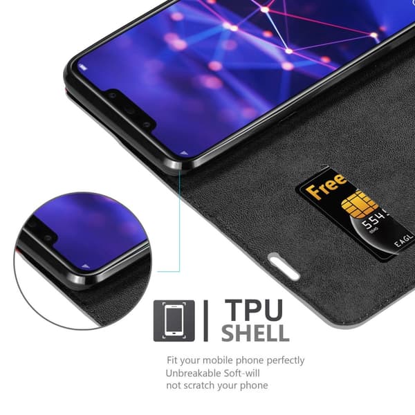 Huawei MATE 20 LITE Fodral Skal Plånboksfodral Case med magnetisk stängning, ståfunktion och kortficka