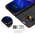 Miniatyrbilde 3 av 8: Lommebokdeksel til Xiaomi Mi 8 PRO Deksel med magnetisk lukking, stativfunksjon og kortlomme