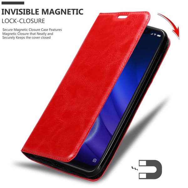 Lommebokdeksel til Xiaomi Mi 8 PRO Deksel med magnetisk lukking, stativfunksjon og kortlomme