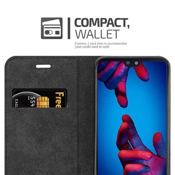 Huawei P20 Suojakotelo Suojakuori Lompakkokotelo Matkapuhelinkotelo jossa magneettisuljenta, jalusta-toiminto ja korttitasku