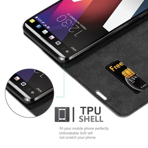 Lommebokdeksel til LG V20 Deksel med magnetisk lukking, stativfunksjon og kortlomme
