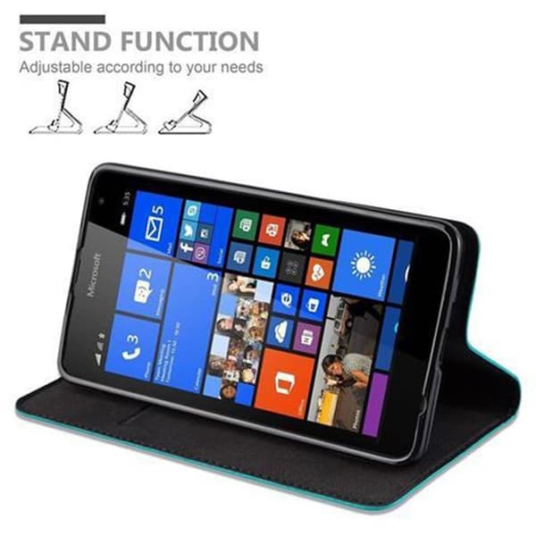 Nokia Lumia 535 Fodral Skal Plånboksfodral Case med magnetisk stängning, ståfunktion och kortficka