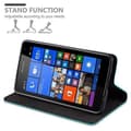 Miniatyrbild 5 av 6: Nokia Lumia 535 Fodral Skal Plånboksfodral Case med magnetisk stängning, ståfunktion och kortficka
