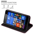 Miniatyrbild 5 av 6: Nokia Lumia 535 Fodral Skal Plånboksfodral Case med magnetisk stängning, ståfunktion och kortficka