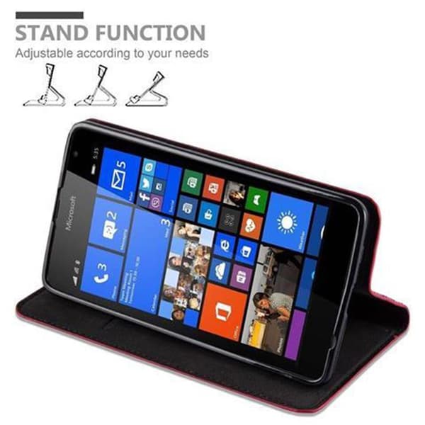 Nokia Lumia 535 Fodral Skal Plånboksfodral Case med magnetisk stängning, ståfunktion och kortficka
