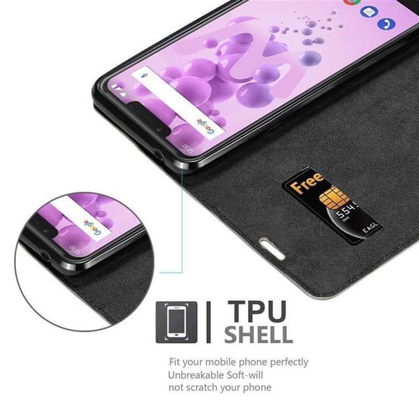 Lommebokdeksel til WIKO VIEW 2 GO Deksel med magnetisk lukking, stativfunksjon og kortlomme