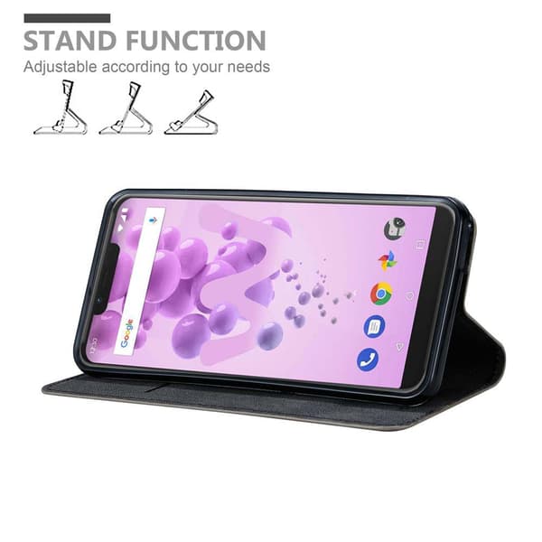 Lommebokdeksel til WIKO VIEW 2 GO Deksel med magnetisk lukking, stativfunksjon og kortlomme