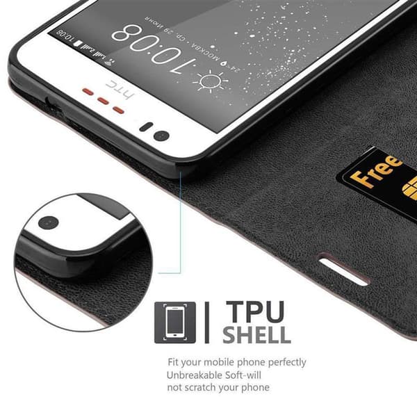 HTC Desire 10 LIFESTYLE / Desire 825 Fodral Skal Plånboksfodral Case med magnetisk stängning, ståfunktion och kortficka