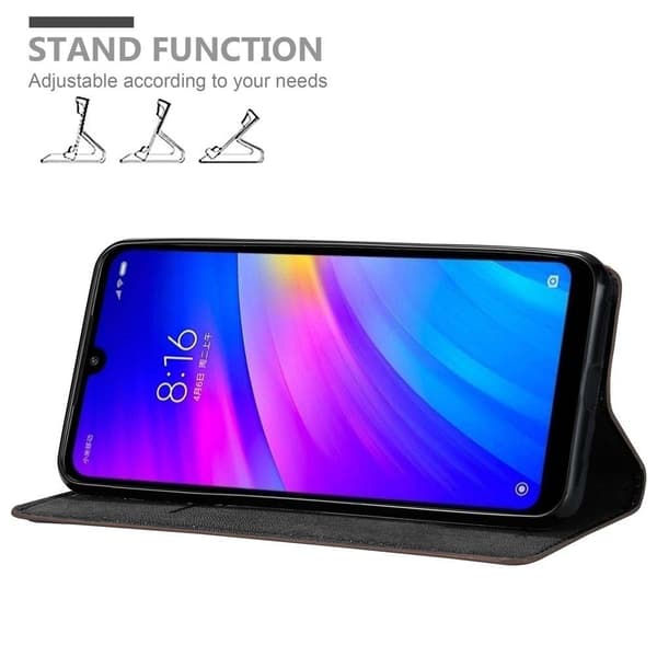Lommebokdeksel til Xiaomi RedMi 7 Deksel med magnetisk lukking, stativfunksjon og kortlomme
