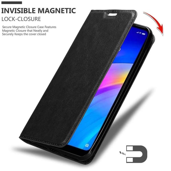 Lommebokdeksel til Xiaomi RedMi 7 Deksel med magnetisk lukking, stativfunksjon og kortlomme